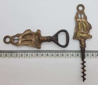Mayflower Brass Bar Set incl: Corkscrew, Bottle Opener and Nutcracker on Stand as per photo