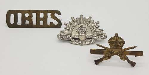 Lot of 3 British and Australian Badges as per photo