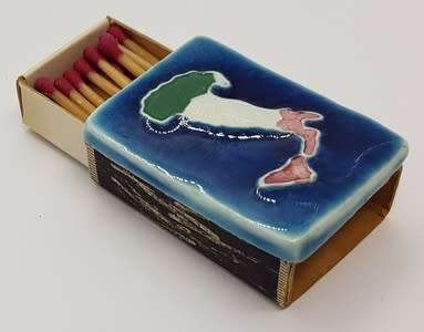 Vintage Miniature Matches with Porcelain Side made in Italy - as per photo