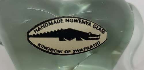 Handmade Ngwenya Glass figurine made in Swaziland - as per photo