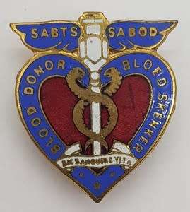 SABTS / SABOD Blood Donar Badge - as per photo