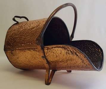Vintage Hammered Copper Coal Scoop 36 cm - as per photo