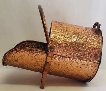 Vintage Hammered Copper Coal Scoop 36 cm - as per photo