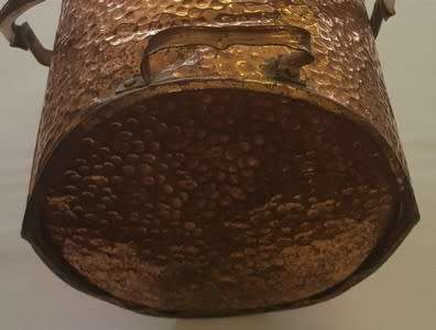 Vintage Hammered Copper Coal Scoop 36 cm - as per photo