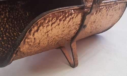Vintage Hammered Copper Coal Scoop 36 cm - as per photo