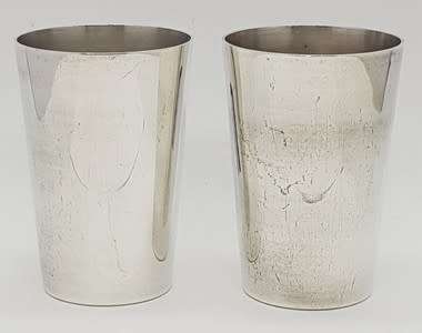 Pair of Silver Plated Shot Glasses made in France - as per photo