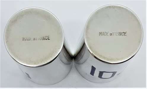 Pair of Silver Plated Shot Glasses made in France - as per photo