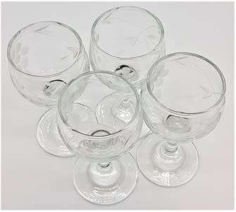 Set of 4 Miniature Stem Glasses 8cm - as per photo