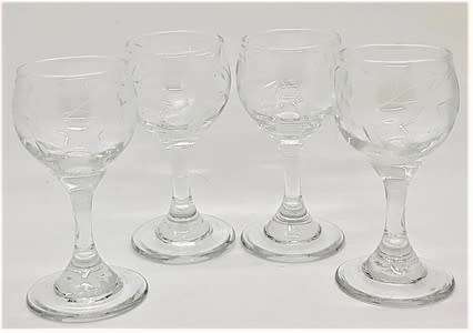 Set of 4 Miniature Stem Glasses 8cm - as per photo