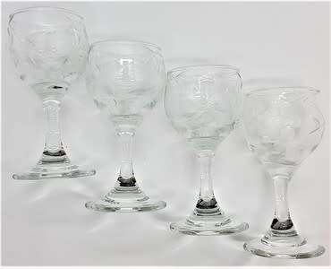 Set of 4 Miniature Stem Glasses 8cm - as per photo