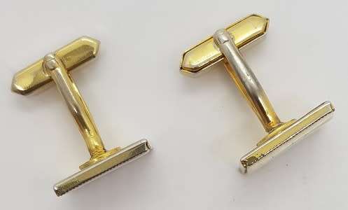 Pair of Gold Tone Cufflinks - as per photo