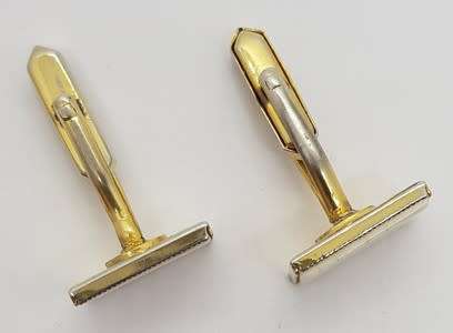 Pair of Gold Tone Cufflinks - as per photo