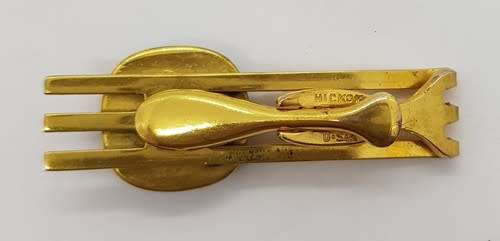 Men`s Gold Tone Tie Pin with Blue Stone - as per photo
