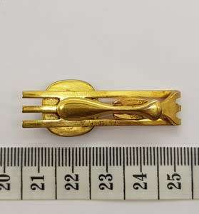 Men`s Gold Tone Tie Pin with Blue Stone - as per photo