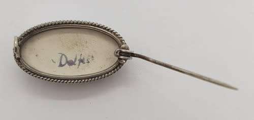 Vintage Dutch Delft Style Brooch - as per photo