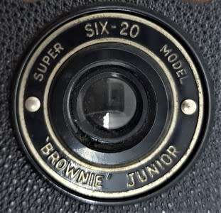 Vintage Kodak Brownie Junior box camera with pouch - as per photo