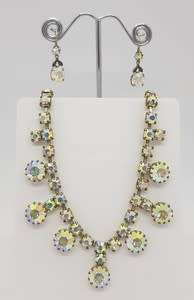 Vintage Costume Jewelry Necklace and Matching Earrings - as per photo
