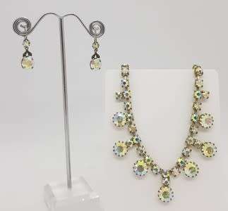 Vintage Costume Jewelry Necklace and Matching Earrings - as per photo