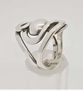 925 Sterling Silver Ring weight 9,4g size L as per photo