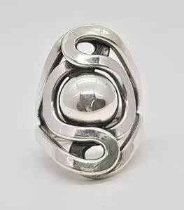 925 Sterling Silver Ring weight 9,4g size L as per photo