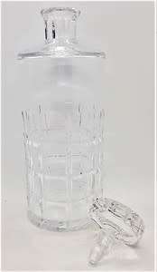 Vintage Cut Glass Decanter with Stopper as per photo