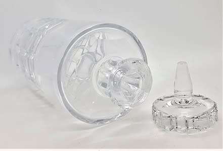Vintage Cut Glass Decanter with Stopper as per photo