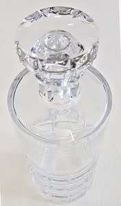 Vintage Cut Glass Decanter with Stopper as per photo