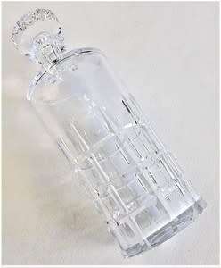 Vintage Cut Glass Decanter with Stopper as per photo