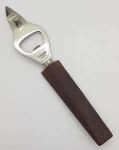 Vintage Stainless Steel Japanese Opener with Wooden Handle - as per photo