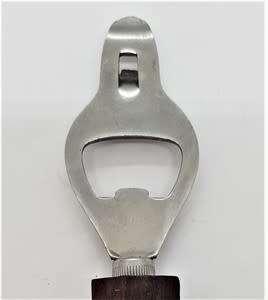 Vintage Stainless Steel Japanese Opener with Wooden Handle - as per photo