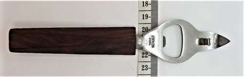 Vintage Stainless Steel Japanese Opener with Wooden Handle - as per photo