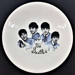 The Beatles Hanging Plate Made by Hanley Pottery, England - as per photo