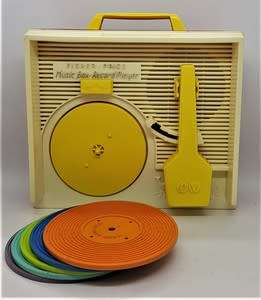 Fisher Price `Change a Record Music Box` Record Player made in USA 1971 as per photo