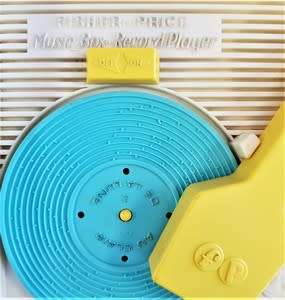 Fisher Price `Change a Record Music Box` Record Player made in USA 1971 as per photo