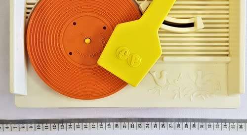 Fisher Price `Change a Record Music Box` Record Player made in USA 1971 as per photo