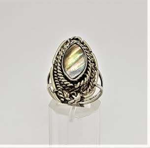 925 Sterling Silver Ring weight 7,6g Size R as per photo