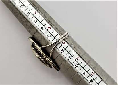 925 Sterling Silver Ring weight 7,6g Size R as per photo