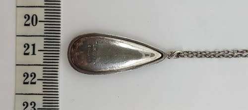 925 Sterling Silver Butterfly Wing Pendant and Chain made by Thomas L Mott weight 5,4g as per photo