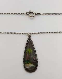 925 Sterling Silver Butterfly Wing Pendant and Chain made by Thomas L Mott weight 5,4g as per photo