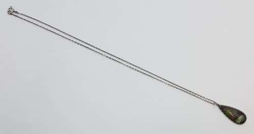 925 Sterling Silver Butterfly Wing Pendant and Chain made by Thomas L Mott weight 5,4g as per photo