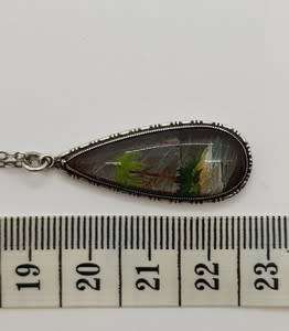 925 Sterling Silver Butterfly Wing Pendant and Chain made by Thomas L Mott weight 5,4g as per photo