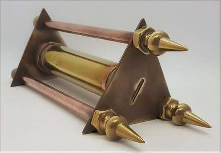 Brass and Copper Coin Bank Ornament, height 22cm as per photo