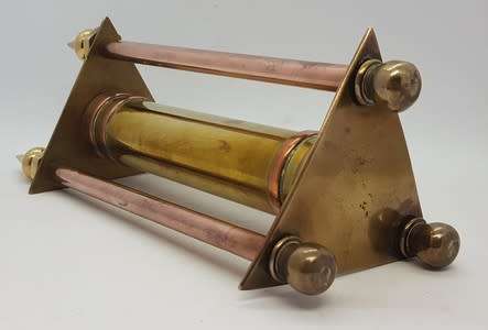 Brass and Copper Coin Bank Ornament, height 22cm as per photo