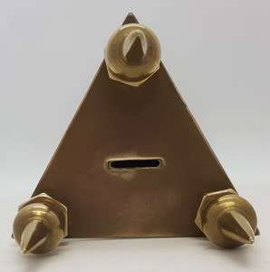 Brass and Copper Coin Bank Ornament, height 22cm as per photo