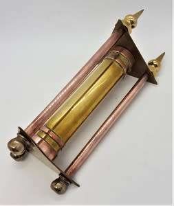 Brass and Copper Coin Bank Ornament, height 22cm as per photo