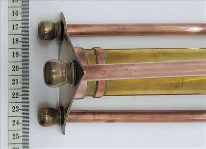 Brass and Copper Coin Bank Ornament, height 22cm as per photo