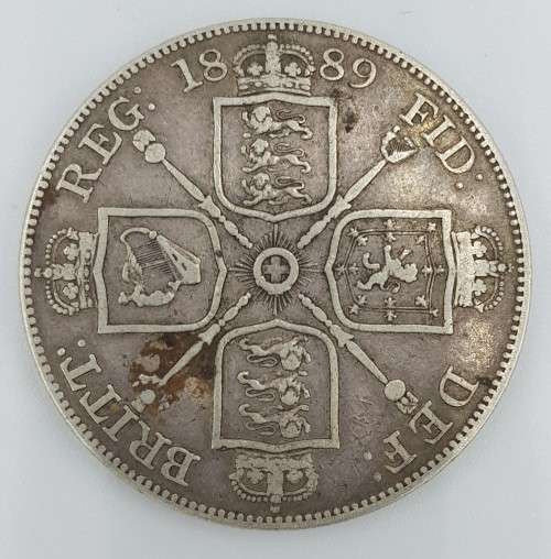 1889 Queen Victoria Second Portrait 2 Florin weight 22.4g diameter 36mm as per photo