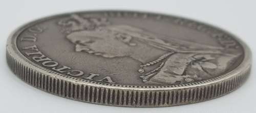 1892 Queen Victoria Sterling Silver Crown weight 28g diameter 38mm as per photo