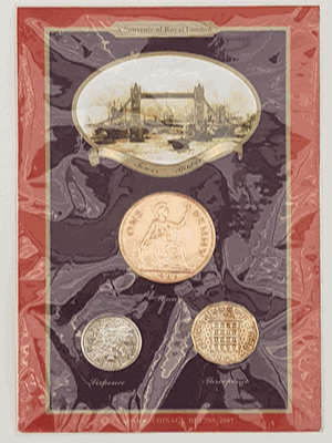 United Kingdom Souvenir of Royal London Coin Set as per photo