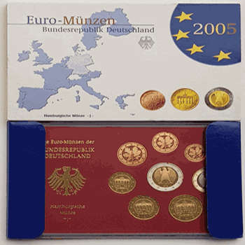 2005 German Coin Set Euro Munzen Bundesrepublik Deutschland as per photo